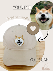 From Fur to Thread - Customized Pet Portrait Embroidered Cap
