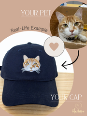 From Fur to Thread - Customized Pet Portrait Embroidered Cap