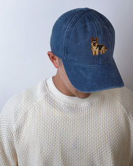 German Shepherd Embroidered Washed Cap