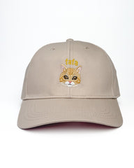 American Shorthair Embroidered Structured Cap – Grey & Orange Tabby