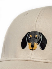 Dachshund Embroidered Structured Cap