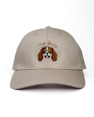 Cavalier King Charles Embroidered Cap – Black & Tan / Ruby Coat