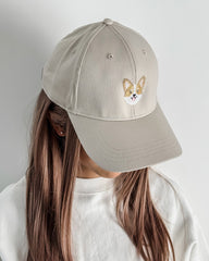 Corgi Embroidered Structured Cap