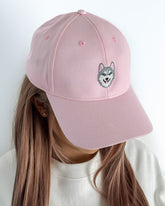 Siberian Husky Embroidered Structured Cap