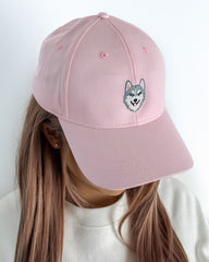 Siberian Husky Embroidered Structured Cap
