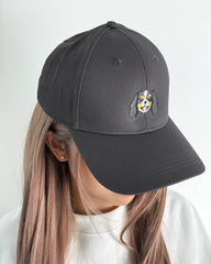 Cavalier King Charles Embroidered Cap – Black & Tan / Ruby Coat