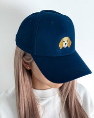 Beagle Embroidered Structured Cap