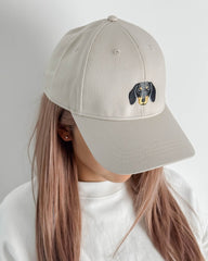 Dachshund Embroidered Structured Cap