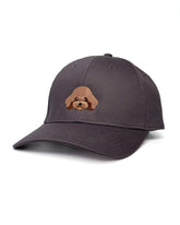 Poodle Embroidered Structured Cap – Cream / Grey / Brown