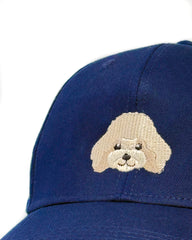 貴賓犬刺繡棒球帽(奶油白/灰/咖啡)