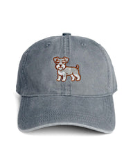 Schnauzer Embroidered Washed Cap