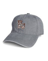 Schnauzer Embroidered Washed Cap