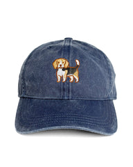 Beagle Embroidered Washed Cap