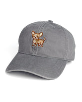 Chihuahua Embroidered Washed Cap