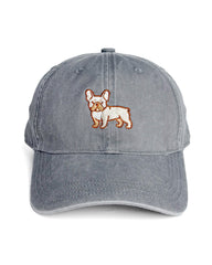 Frenchie Embroidered Washed Cap