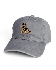 German Shepherd Embroidered Washed Cap