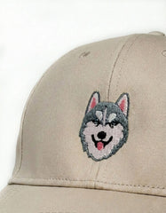Siberian Husky Embroidered Structured Cap