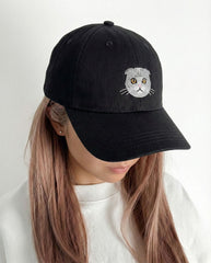 Scottish Fold Embroidered Structured Cap