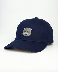 Scottish Fold Embroidered Structured Cap
