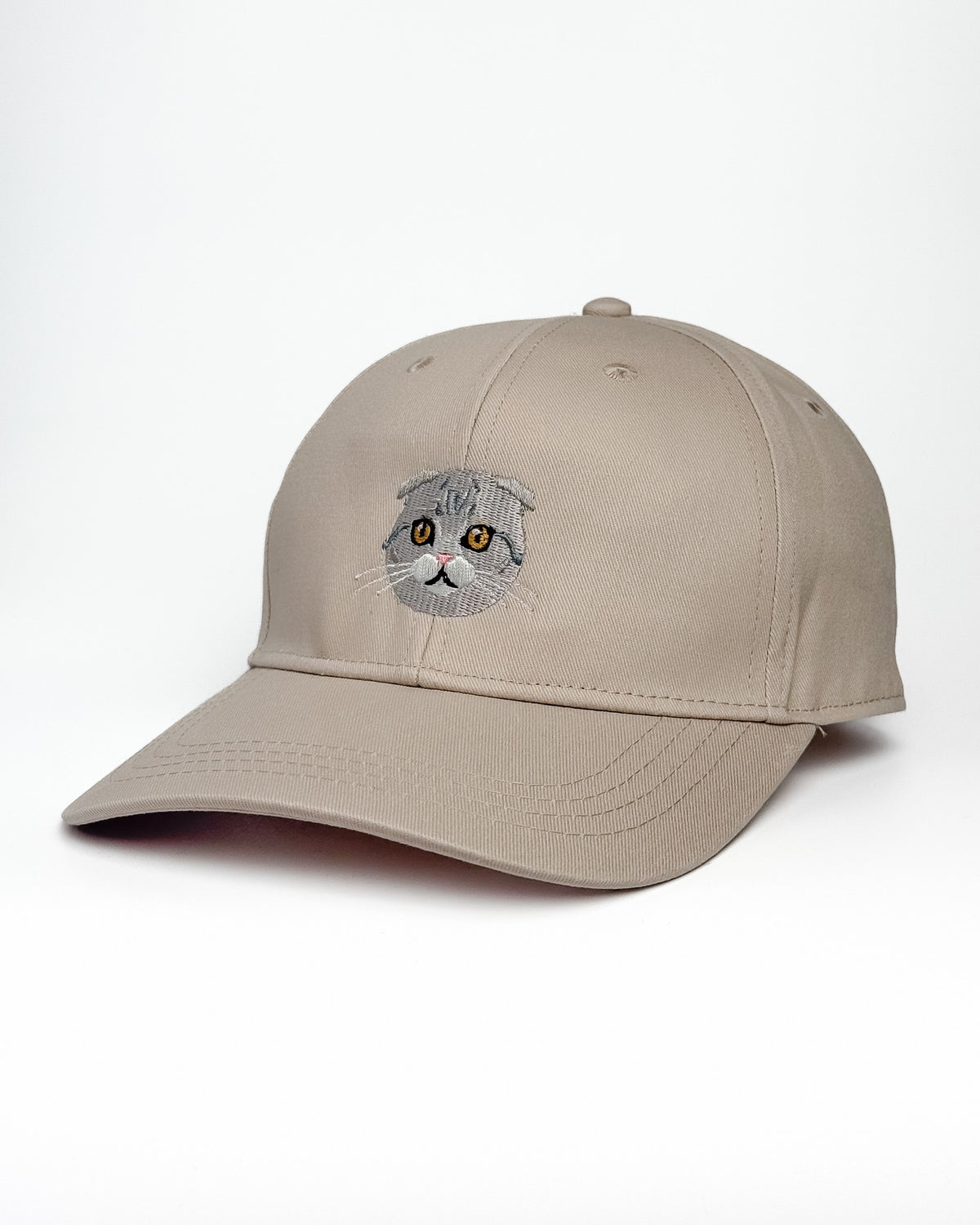 蘇格蘭摺耳貓刺繡棒球帽