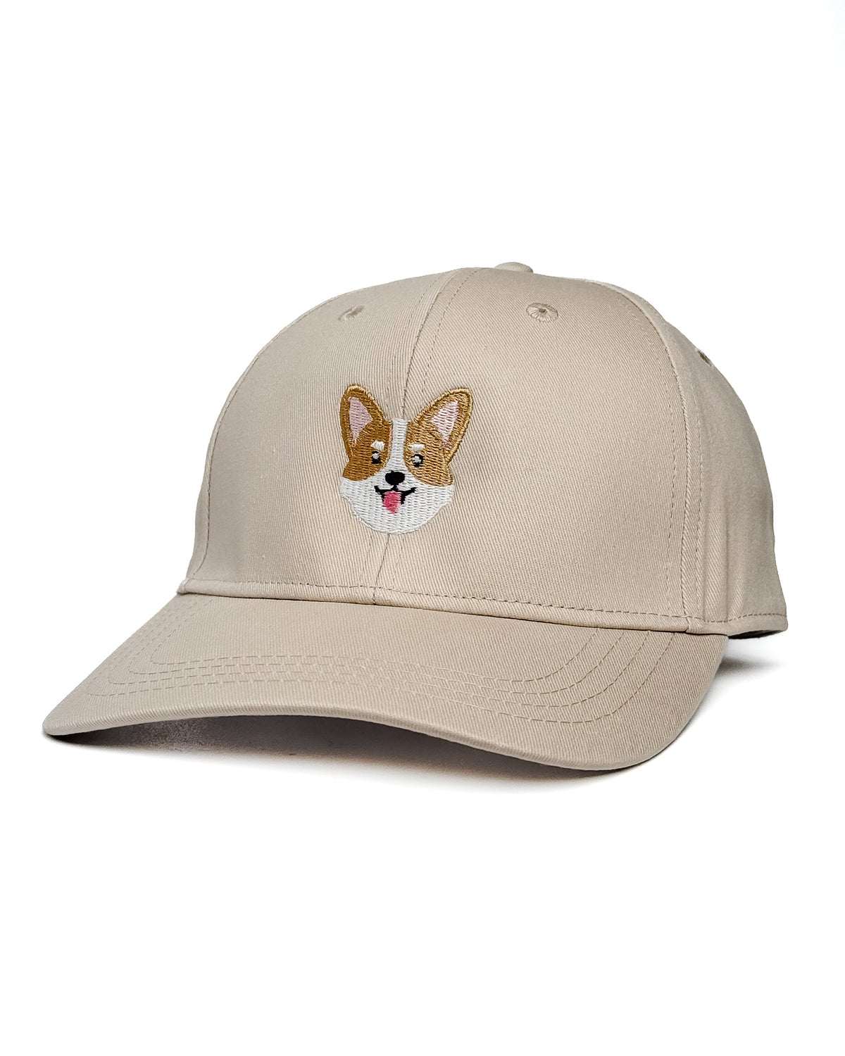 Corgi Embroidered Structured Cap