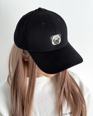 Pug Embroidered Structured Cap