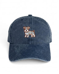 Schnauzer Embroidered Washed Cap