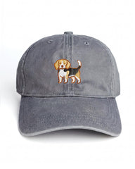 Beagle Embroidered Washed Cap