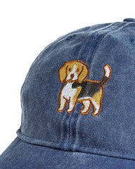 Beagle Embroidered Washed Cap