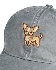 Chihuahua Embroidered Washed Cap