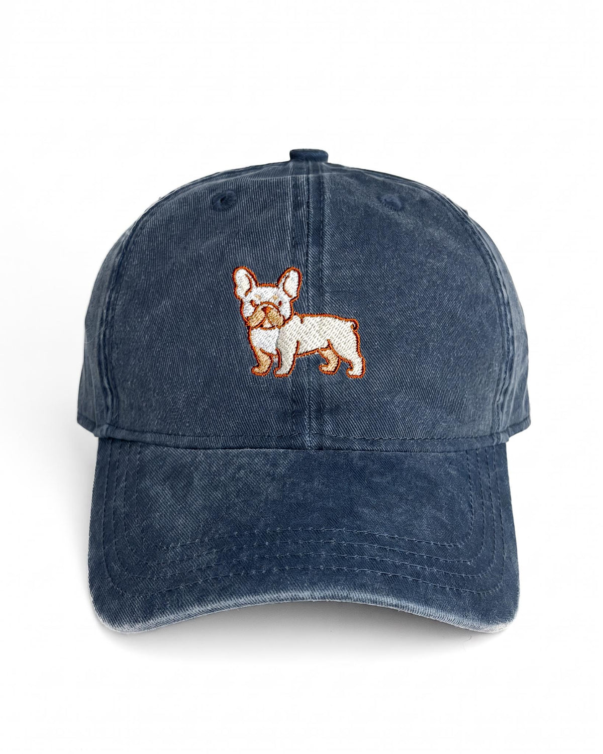 Frenchie Embroidered Washed Cap