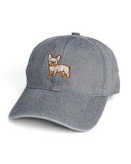 Frenchie Embroidered Washed Cap