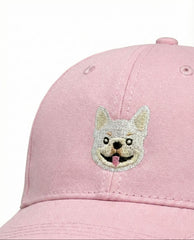 Frenchie Embroidered Structured Cap