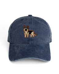 German Shepherd Embroidered Washed Cap