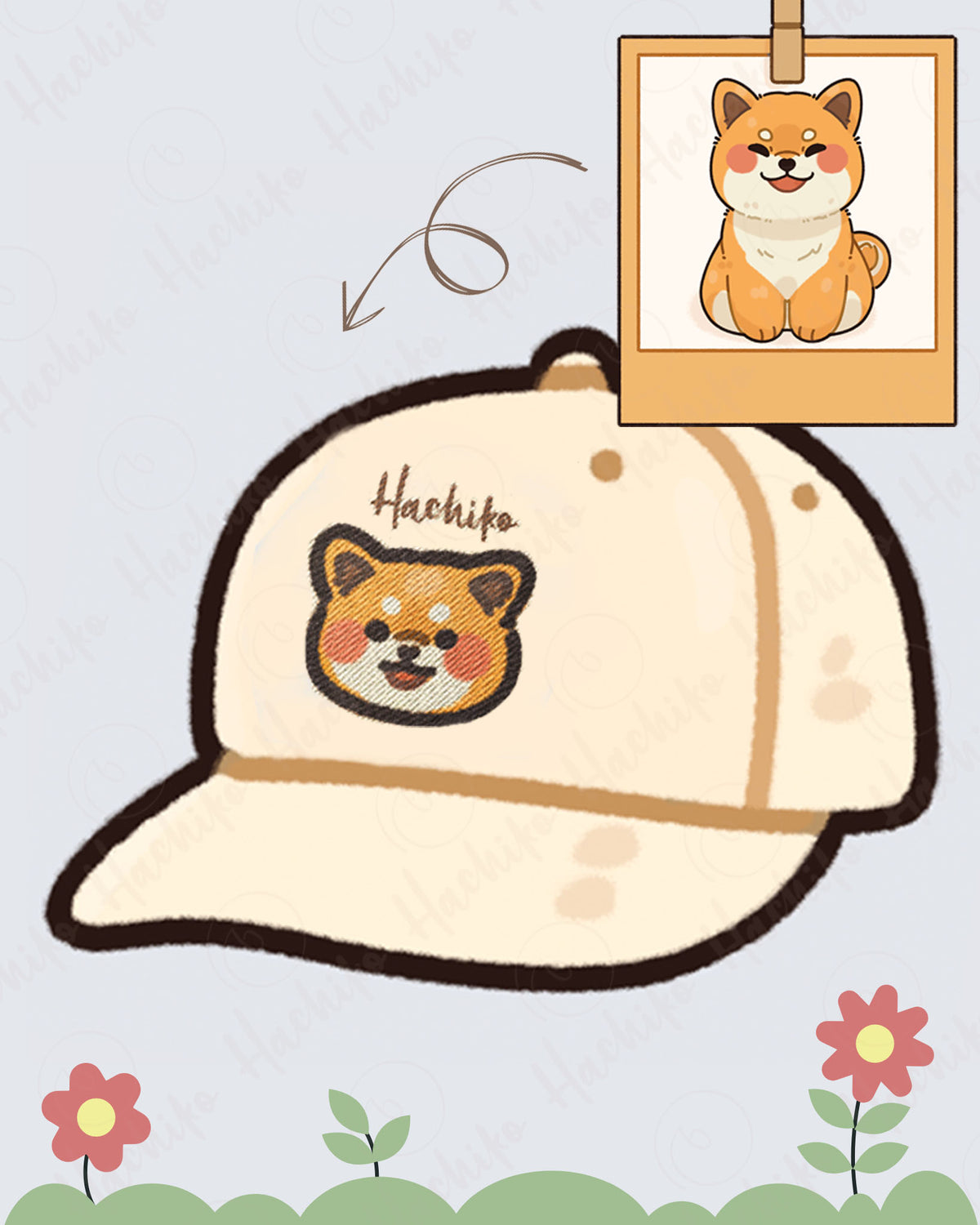 From Fur to Thread - Customized Pet Portrait Embroidered Cap