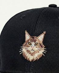 Maine Coon Embroidered Structured Cap