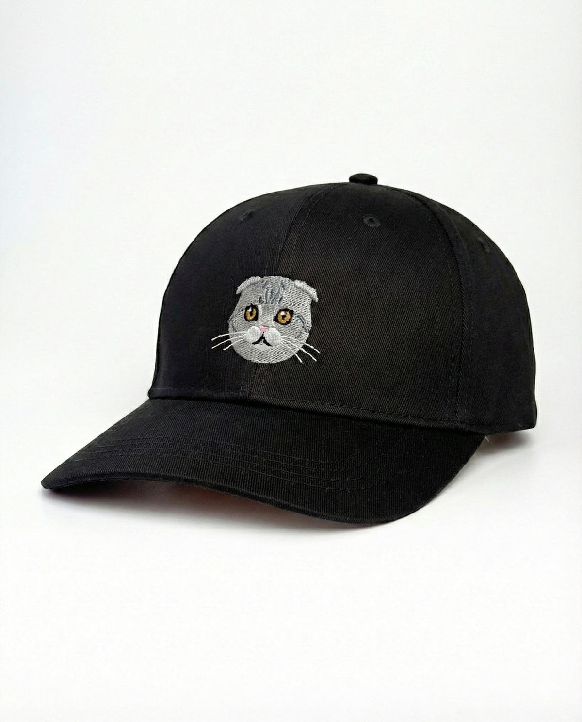 Scottish Fold Embroidered Structured Cap