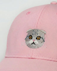 Scottish Fold Embroidered Structured Cap
