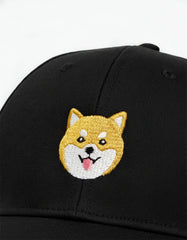 Shiba Inu Embroidered Structured Cap (Red & Black Shiba)