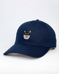Shiba Inu Embroidered Structured Cap (Red & Black Shiba)